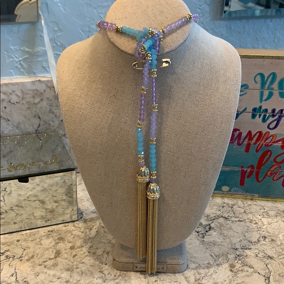 Jewelry - NWT Beaded Lariat Necklace with Tassels 🔥🔥🔥